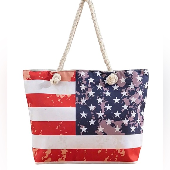 American Flag Patriotic Tote - Picture 2 of 5